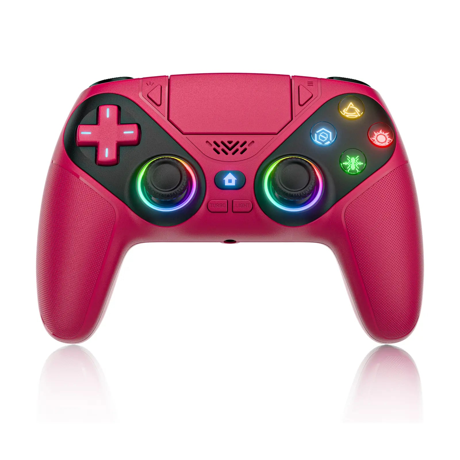 Wireless Gaming Controller Pro for PS5 with LED RGB Light– Compatible with Playstation 5,Dual Vibration, Motion Sensing, Programmable Buttons & 1000Mah Fast-Charging Battery