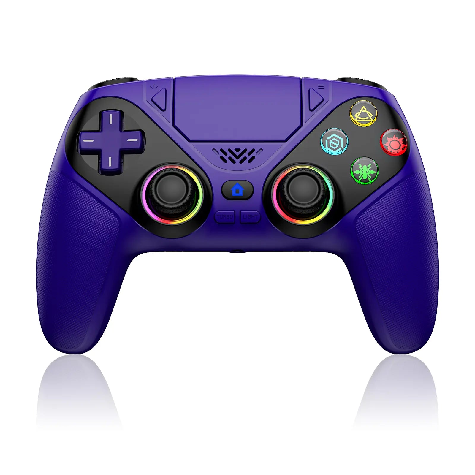 Wireless Gaming Controller Pro for PS5 with LED RGB Light– Compatible with Playstation 5,Dual Vibration, Motion Sensing, Programmable Buttons & 1000Mah Fast-Charging Battery