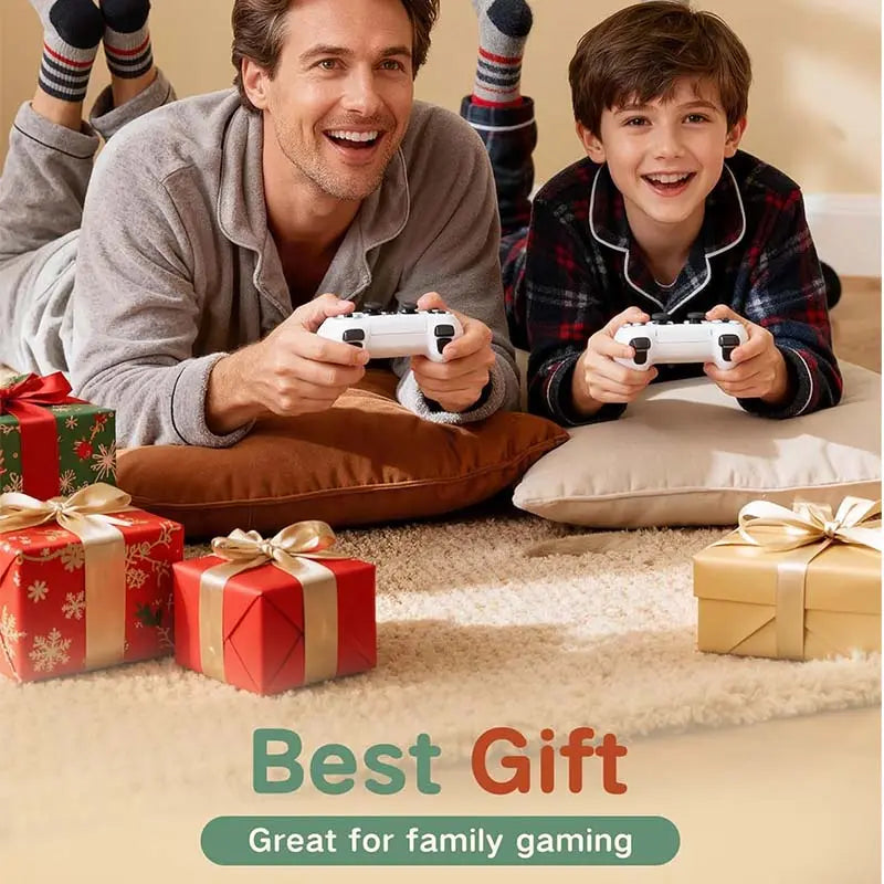 Retro Mass Games Console (No PS2/N64) - Tech Gadgets, 40000+ Built-In Games, 19 Emulators, 2 Wireless Controllers, HD Output, 128GB SD Card, Portable Gaming System - Father'S Day Gifts for Kids & Adults