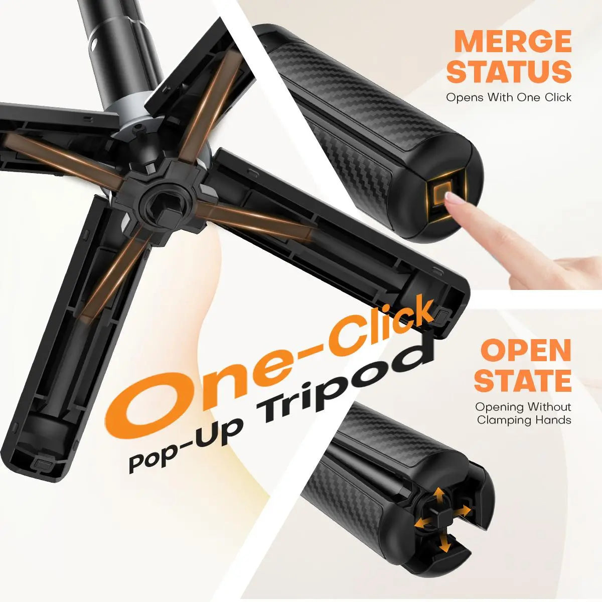Upgrated 4-In-1 Magnetic Selfie Stick with Remote for Cell Phone 360° Rotation.Can Transforms into Mini Tripod/Camera Grip/Handheld Stabilizer/Phone Stand.Extend to 25 Inches