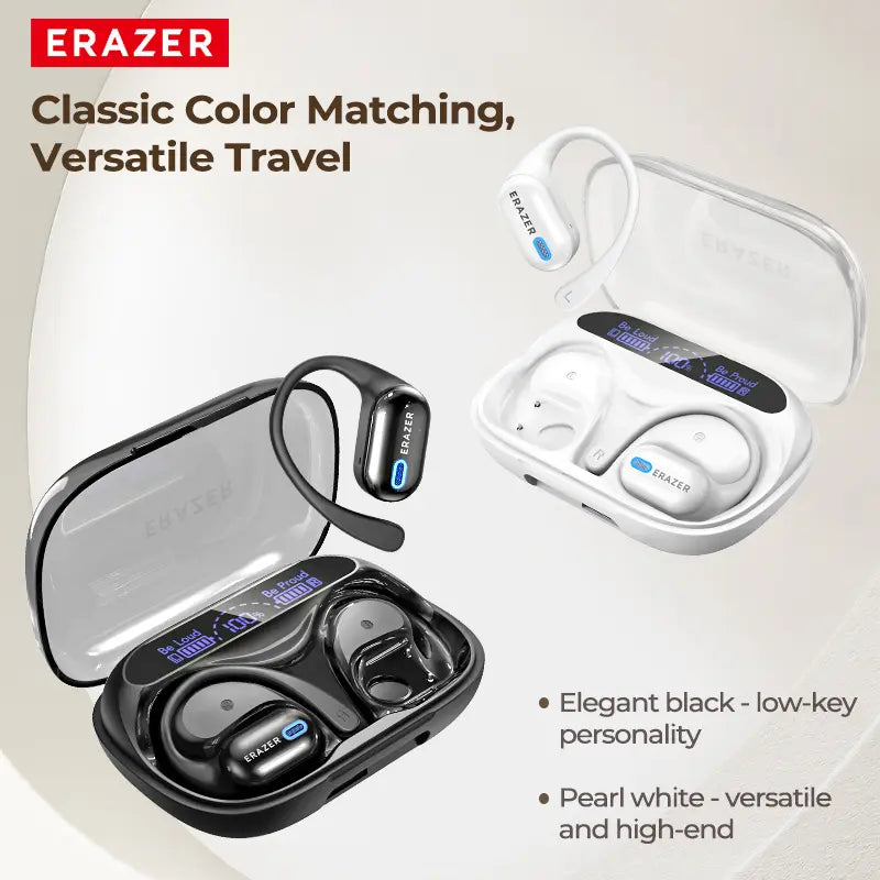 ERAZER XP18 Powerbank Earbuds,Can Charge Phones,Wireless Bluetooth Headphones, Bluetooth 6.0, OWS Earphones , Sports Headphones, High Sound Quality Headphone, Daily Waterproof Wear Comfortable for Daily Calls Compatible with Android/Ios