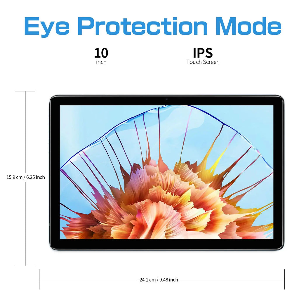 10.1 Inch Android 14 Tablet, Large Screen Entertainment Office Dual Channel Speaker Tablet, HD Screen Tablet with 128G Storage, 2.4G/5G Wifi Wireless Tablet, Portable Tablet, Dual Camera Tablet