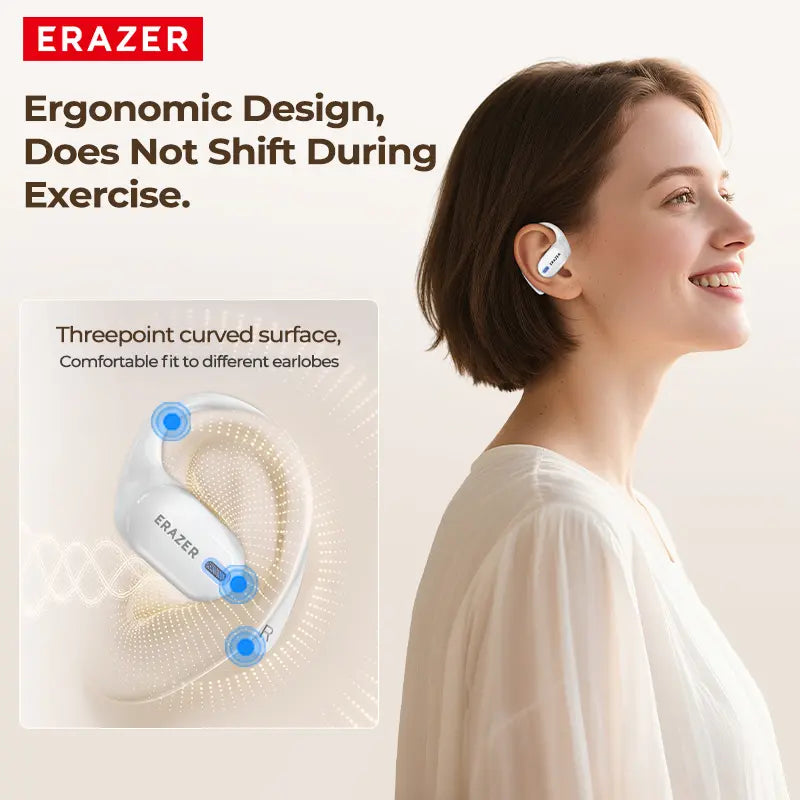 ERAZER XP18 Powerbank Earbuds,Can Charge Phones,Wireless Bluetooth Headphones, Bluetooth 6.0, OWS Earphones , Sports Headphones, High Sound Quality Headphone, Daily Waterproof Wear Comfortable for Daily Calls Compatible with Android/Ios
